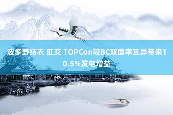 波多野结衣 肛交 TOPCon较BC双面率互异带来10.5%发电增益