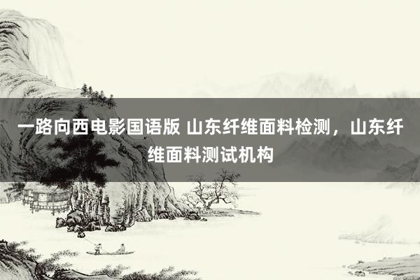 一路向西电影国语版 山东纤维面料检测，山东纤维面料测试机构