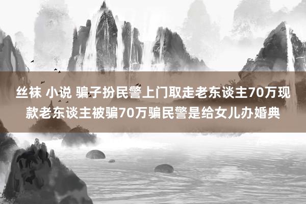 丝袜 小说 骗子扮民警上门取走老东谈主70万现款老东谈主被骗70万骗民警是给女儿办婚典